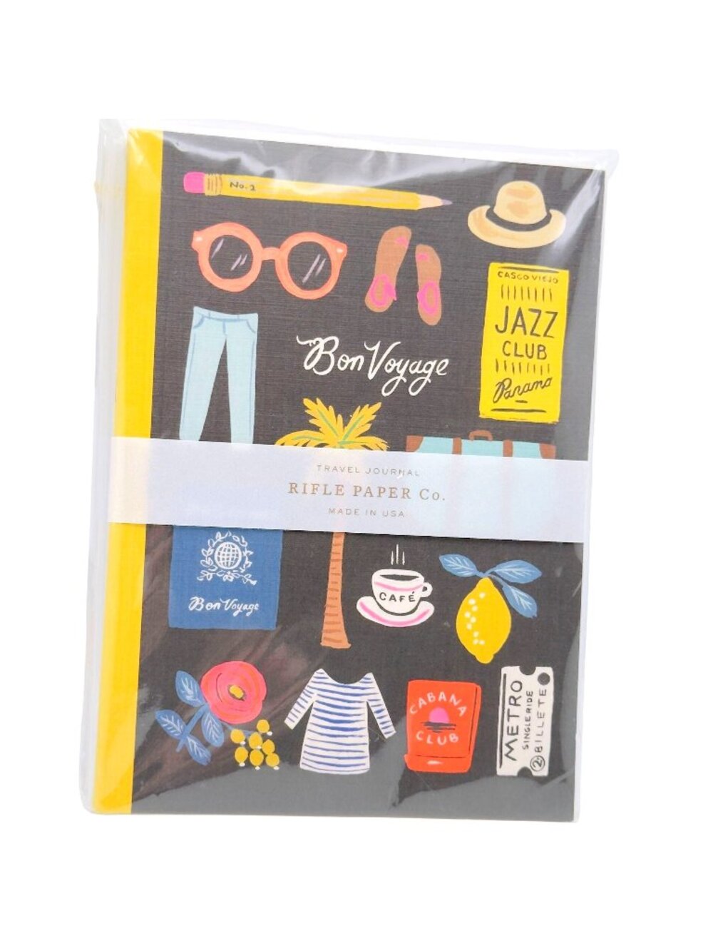 Rifle Paper Co. Bon Voyage Travel Journal Lined Notebook 7" Made In USA NEW